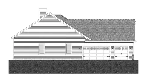 The Murphy house plan, exterior view 4